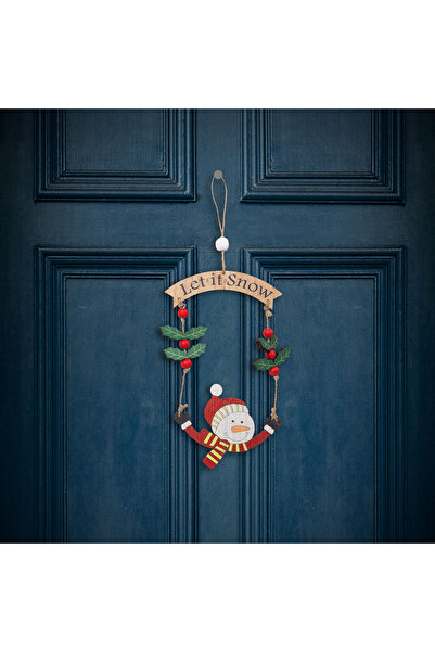 Alista Home Decor de Craciun - Lemn, om de zapada - 13 x 17 cm