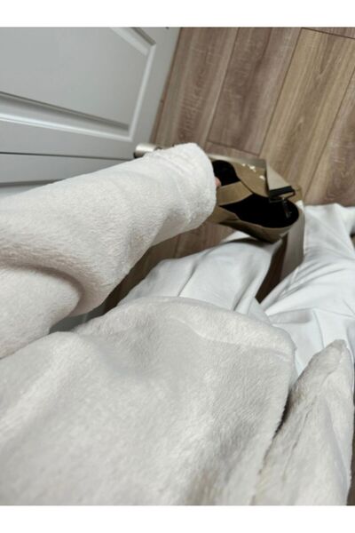 FMN Moda Ball Cut Premium Design Fur Plush Soft Lining Equivalent Big Lapel Jacket Coat Overcoat