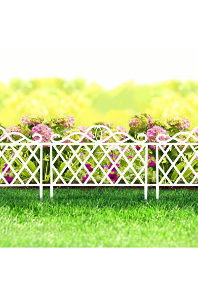 CED AUTO TRADE Μπορντούρα / φράχτης για παρτέρι - 47 x 36 εκ. - λευκό