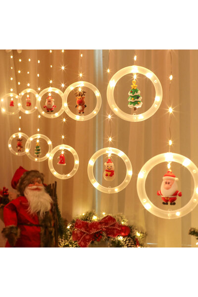 CED AUTO TRADE LED light curtain - Santa Claus - 1.8 x 0.5 m - 125 warm white LEDs