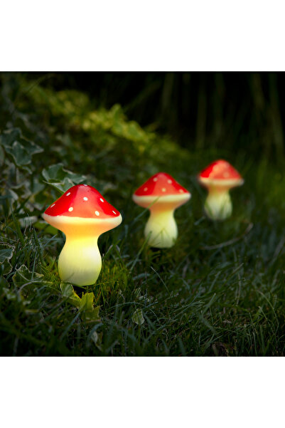 CED AUTO TRADE Lampa solara LED - 3 ciuperci - alb cald