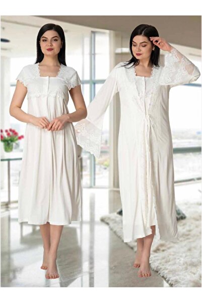 Lohusa Homewear Set de 2 cămăși de noapte pentru maternitate, cu design speci...