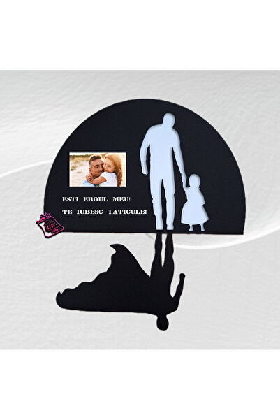 damoro Wall photo frame, 1 picture, For a Hero Dad, wood, black/white