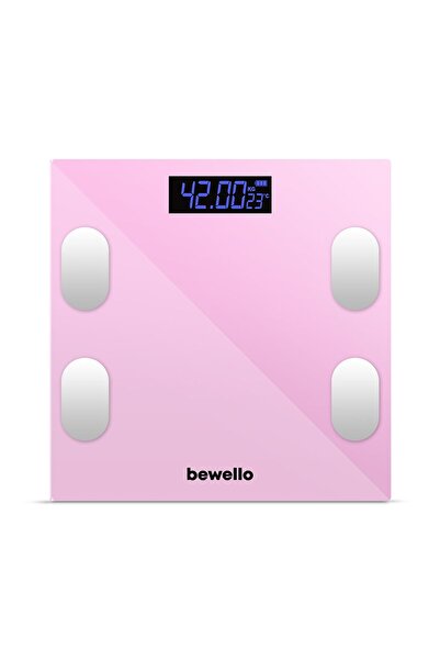 CED AUTO TRADE Smart scale - 180 kg - battery - glass - pink
