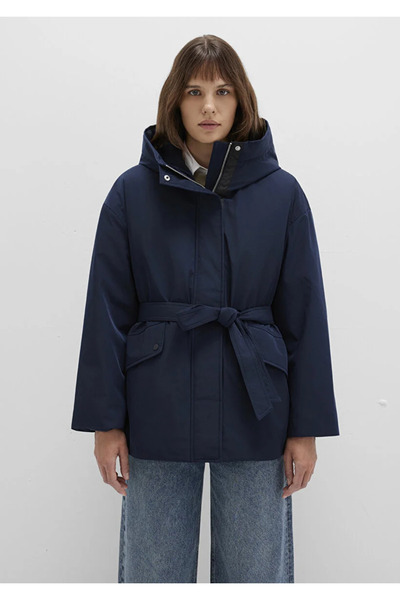 Mavi Women's Navy Blue M1110703-83699 Hooded Parka