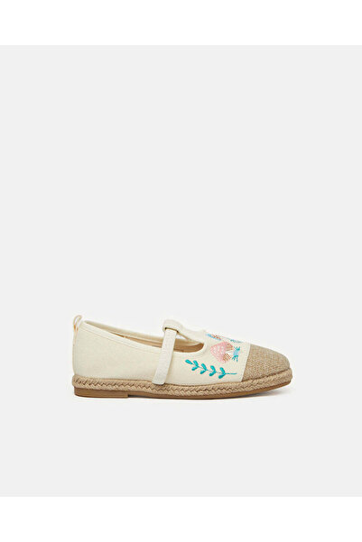 REDTAG Girls Cream Embroidery Espadrilles