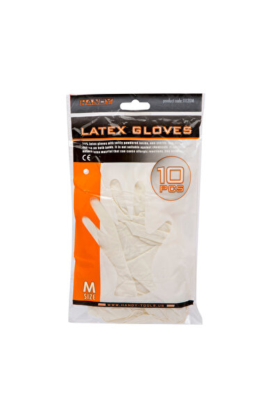 CED AUTO TRADE Latex gloves, 10 pcs./pack M