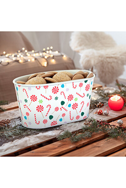 Alista Home Cos decorativ din metal – model bastonase dulci (candy cane) – 19...