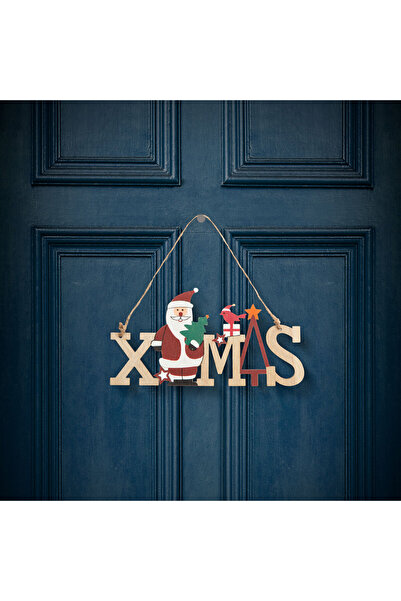 Alista Home Дървена коледна украса - Дядо Коледа - със закачалка - 17 x 9 см