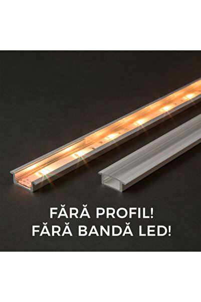 CED AUTO TRADE Transparent screen for LED aluminum profile - 1000 mm