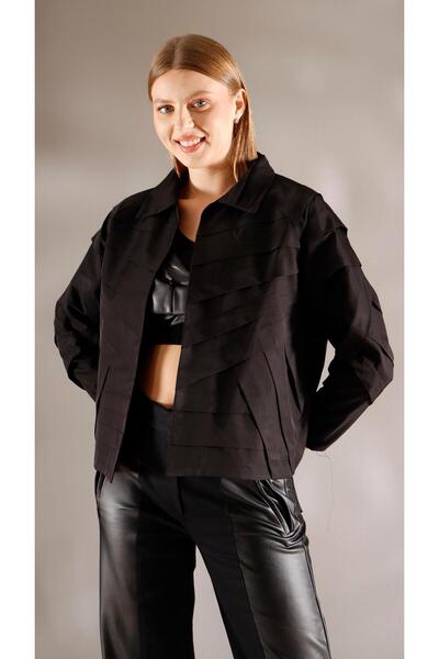 shE tekstil Italian Style Design Jacket Black