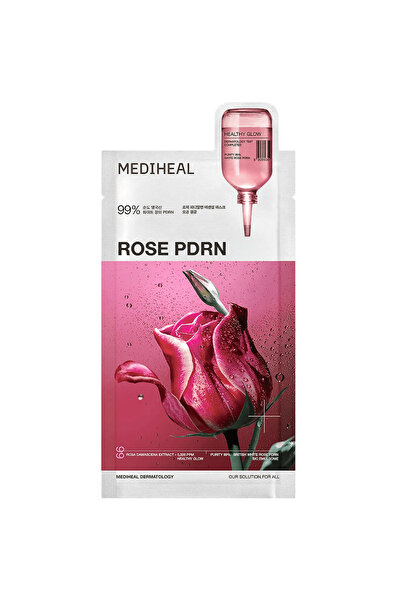 Mediheal Mască esențială Rose PDRN pentru strălucire sănătoasă 24 ml - Mască textilă care restrânge porii