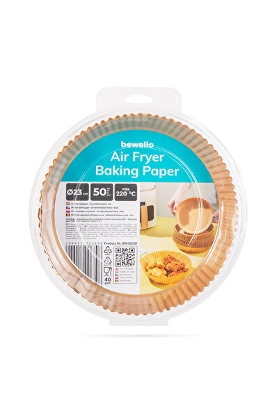 CED AUTO TRADE Baking paper for air fryer - round - 23 cm - 50 pcs/pack