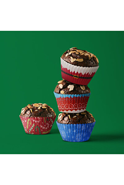 Alista Home Комплект хартия за печене на мъфини - коледни мотиви - 100 бр./оп...