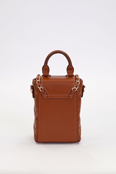 Levidor Camel Rectangular Shape Handbag