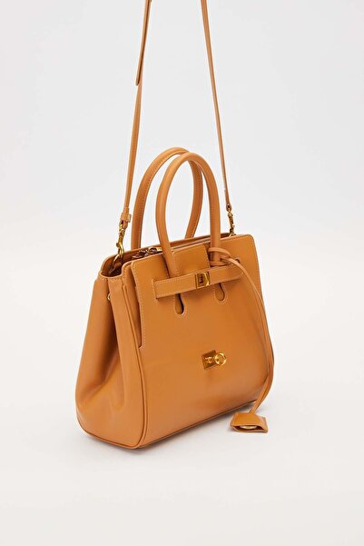Levidor Light Brown 64 No Leather Accessory Detailed Handbag