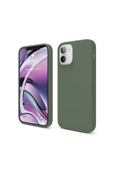 Casey Studios Husă de silicon iPhone 12 Mini, cu microfibră, subțire, de prot...