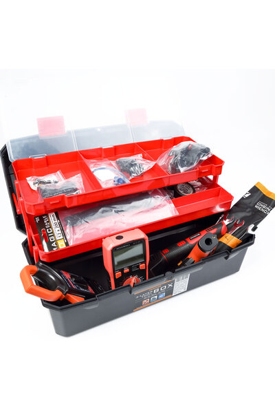 CED AUTO TRADE Tool bag with opening tray - plastic - 250 x 495 x 230 mm