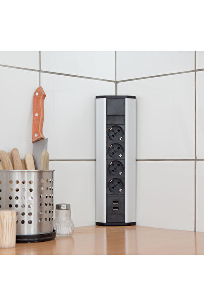 CED AUTO TRADE Bloc multipriza de colt 4 x 250V, 16A / 2 x USB, 2,1A