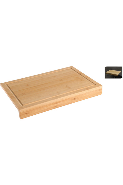 Koopman Bamboo cutting board with edge, Koopman, 35x24x1.2 cm, brown