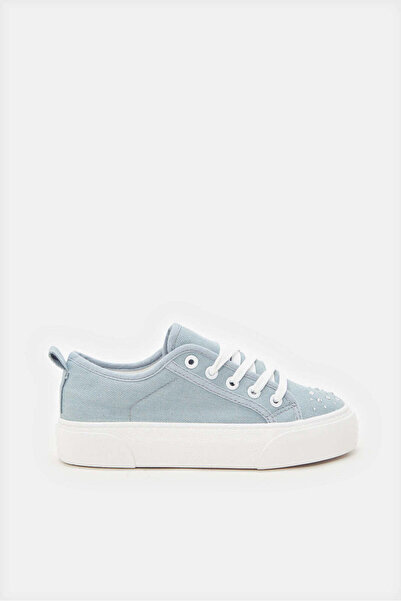 REDTAG Girls Denim Lace -Up Sneaker