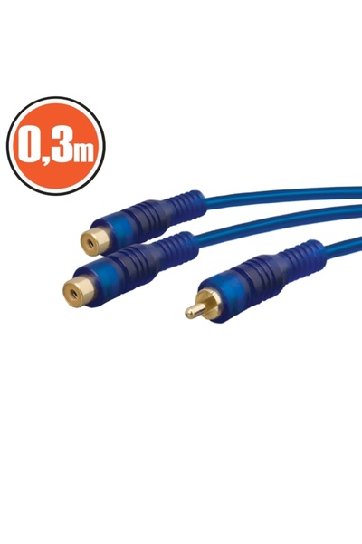 Alista Home Cablu RCAfisa 1 x RCA-soclu 2 x RCA0,3 m