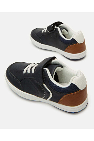 REDTAG Boys Navy Material Block Sneakers