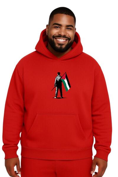 BENROMA Free Palestine Printed Large Size Unisex Sweatshirt