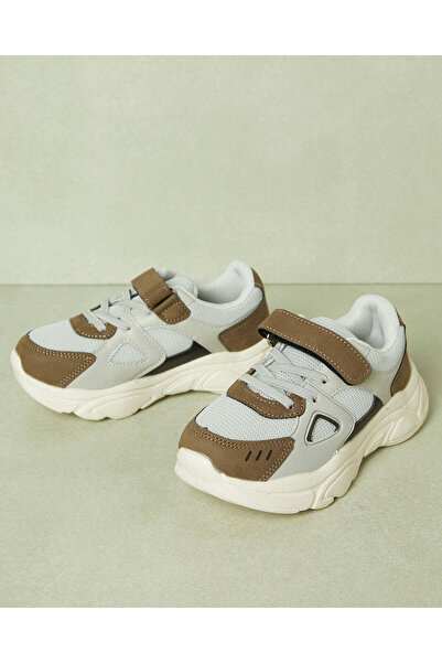 REDTAG Boys Grey Colour Block Chunky Sneaker