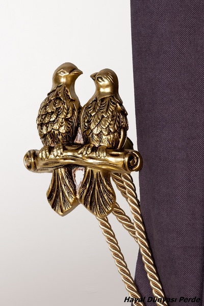 Hayal Dünyası Özel Tasarım Kuş Detaylı Dekoratif Perde Duvar Bağlama Aparatı ...