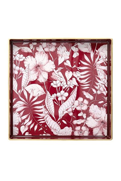 Andrea Fontebasso Square serving tray 35×35 cm - white/red (Andrea Fontebasso Linea Serving)