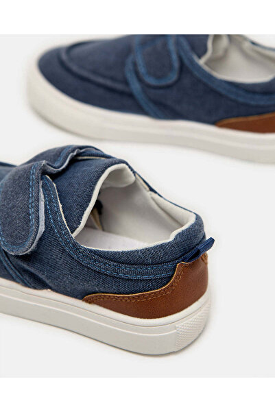 REDTAG Infant Boys Navy Denim Velcro Sneakers