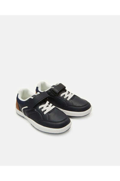 REDTAG Boys Navy Material Block Sneakers