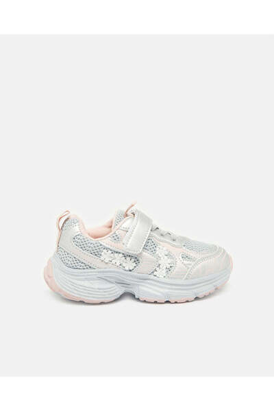REDTAG Girls Grey Floral Embellished Trainer