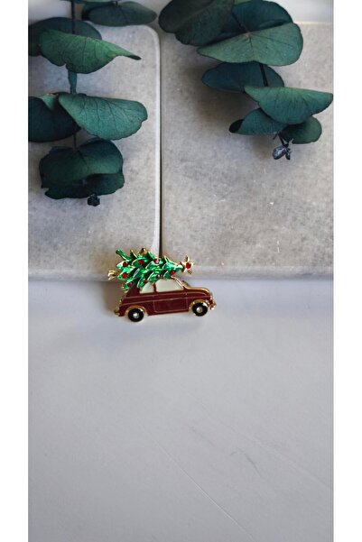 VOBEEYKU Yeni Yıl Çam Ağacı Araba Broş