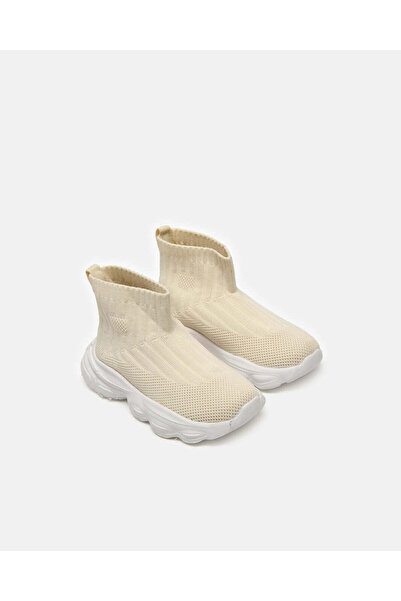 REDTAG Infant Boys Cream High Top Sneakers