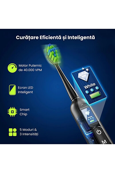 MARCINO MARCINO Toothbrush, 5 Modes, 3 Intensities, 90-day Battery Life, Smart Timer, IPX7