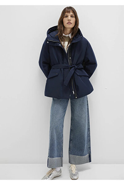 Mavi Women's Navy Blue M1110703-83699 Hooded Parka