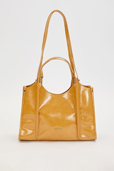 Levidor A.Kahve Double Compartment Large Shoulder Bag