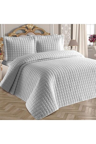 Asir Double bed coverlet set 250x260 cm + 2 pillowcases 50x70 cm Estiva - Grey