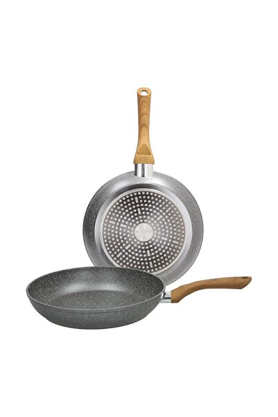 Tognana Stone&Wood Aluminum Frying Pan Set with Handle 24/28 cm (2 pcs)