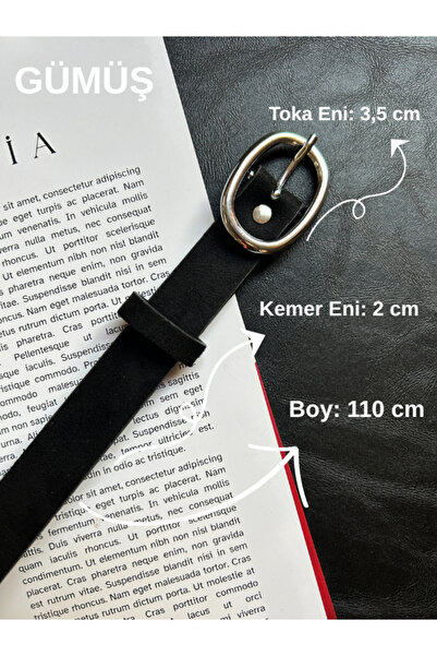 LİA KEMER Desire Ring Patterned Suede Women's Silver Buckle Belt Jacket Belt Dress Belt Trouser Belt