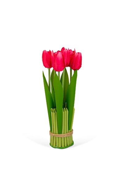 CED AUTO TRADE Planta artificiala decorativa - Lalea rosie - 26 x 6,5 cm