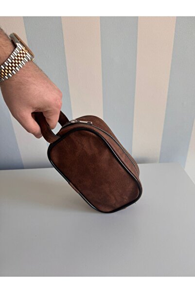 fao polo Men's Black Leather Portfolio Clutch for Travel, Cosmetic Care and Daily Use