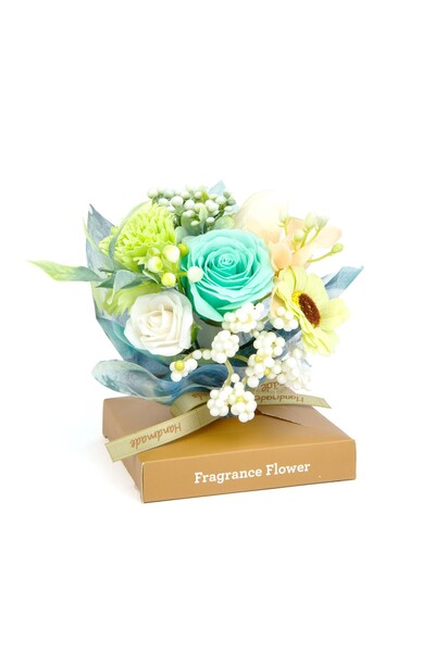 CED AUTO TRADE Decor cu flori artificiale - trandafir - 11 x 11 x 14 cm