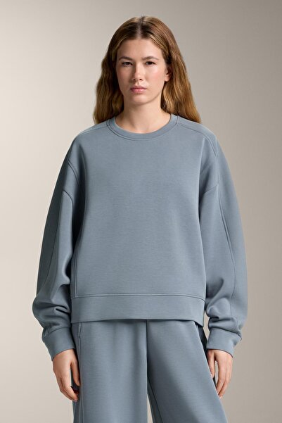 Oysho Brushed modal fitilli yan detaylı sweatshirt
