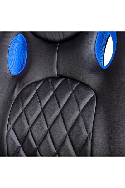 CED AUTO TRADE Gaming chair with armrest - black / blue - 71 x 53 cm / 53 x 47 cm