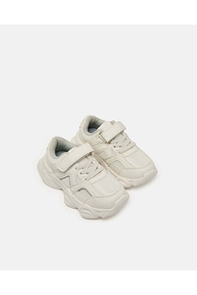 REDTAG Boys Ecru Material Block Chunky Sneakers