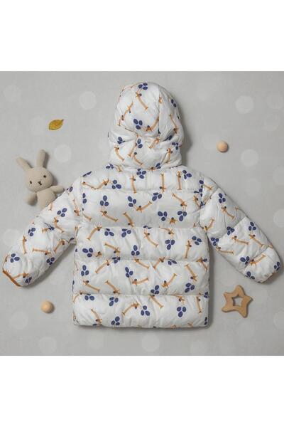 ZERA KIDS New Season Balloon Patterned Hooded Fleece Inside Baby-Child Coat