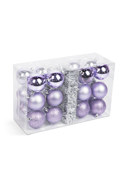 CED AUTO TRADE Set decoratiuni de brad - violet - 26 buc / set